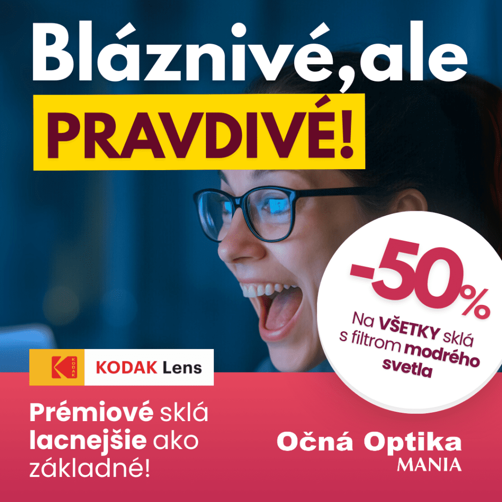Očná Optika MANIA – zľava na sklá KODAK
