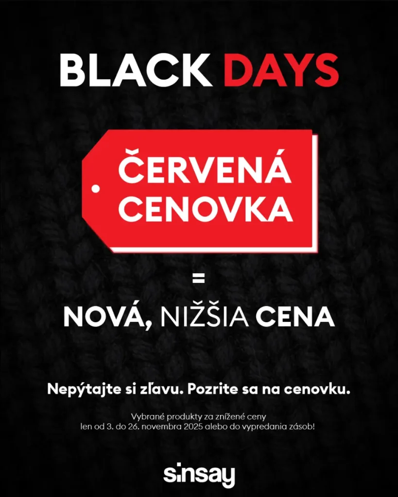 November je tu a s ním aj nové, nižšie ceny v SINSAY!