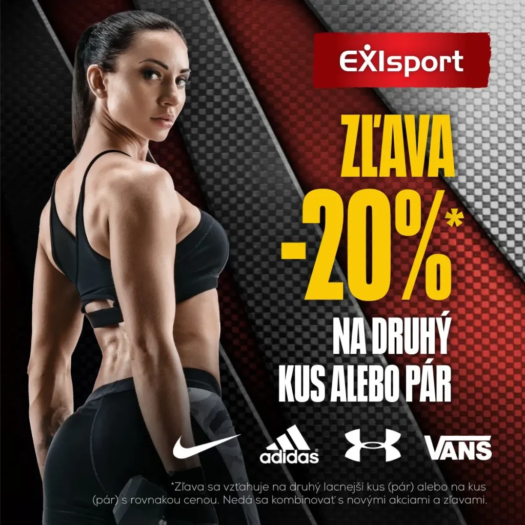 Zľava -20 % na druhý pár/kus v EXIsporte