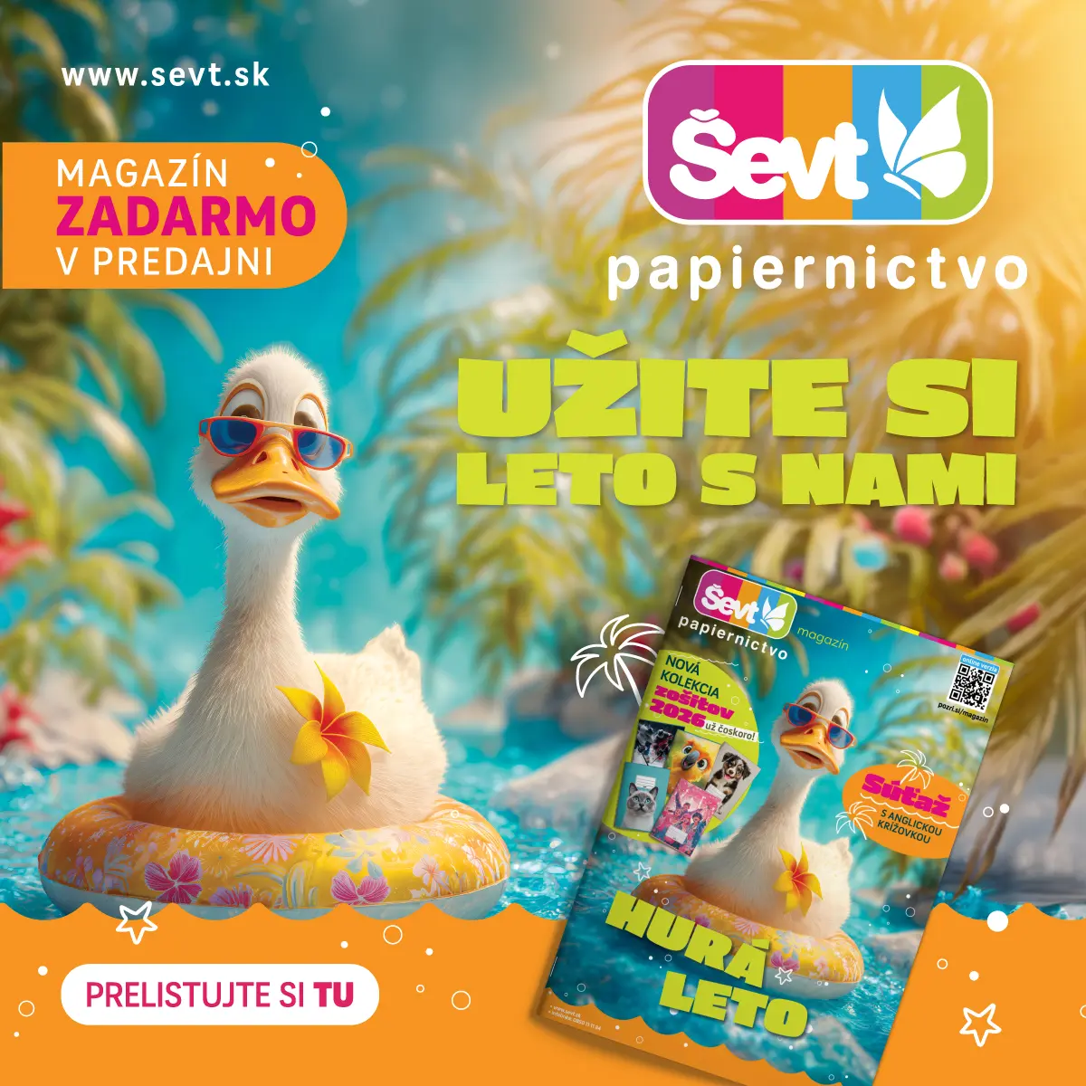 Teploty stúpajú, ceny klesajú.. inšpirujte sa v novom letnom magazíne papiernictiev ŠEVT - Aquario Nové Zámky