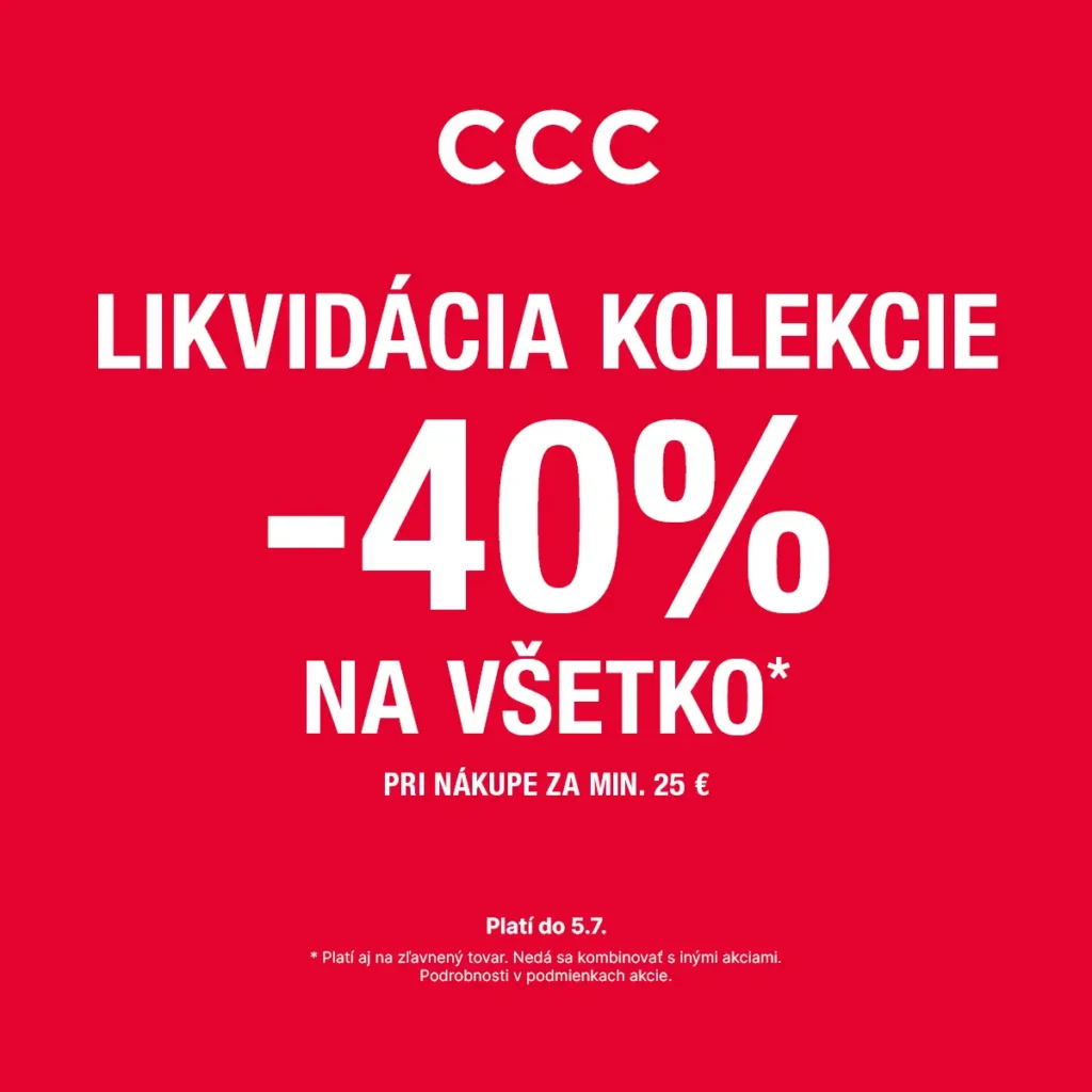 -40 % v CCC NA VŠETKO! - Aquario Nové Zámky