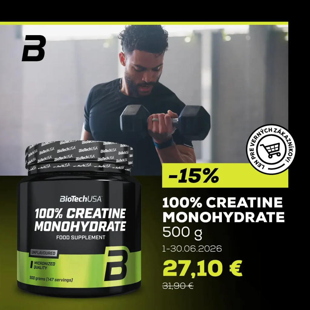 Prémiový Creatine Monohydrate teraz v limitovanej zľave - BioTechUSA - Aquario Nové Zámky