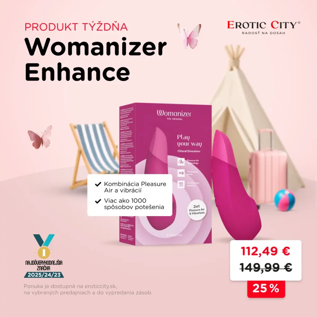 Produkt týždňa v Erotic City - zľava 25% na Womanizer Enhance - Aquario Nové Zámky