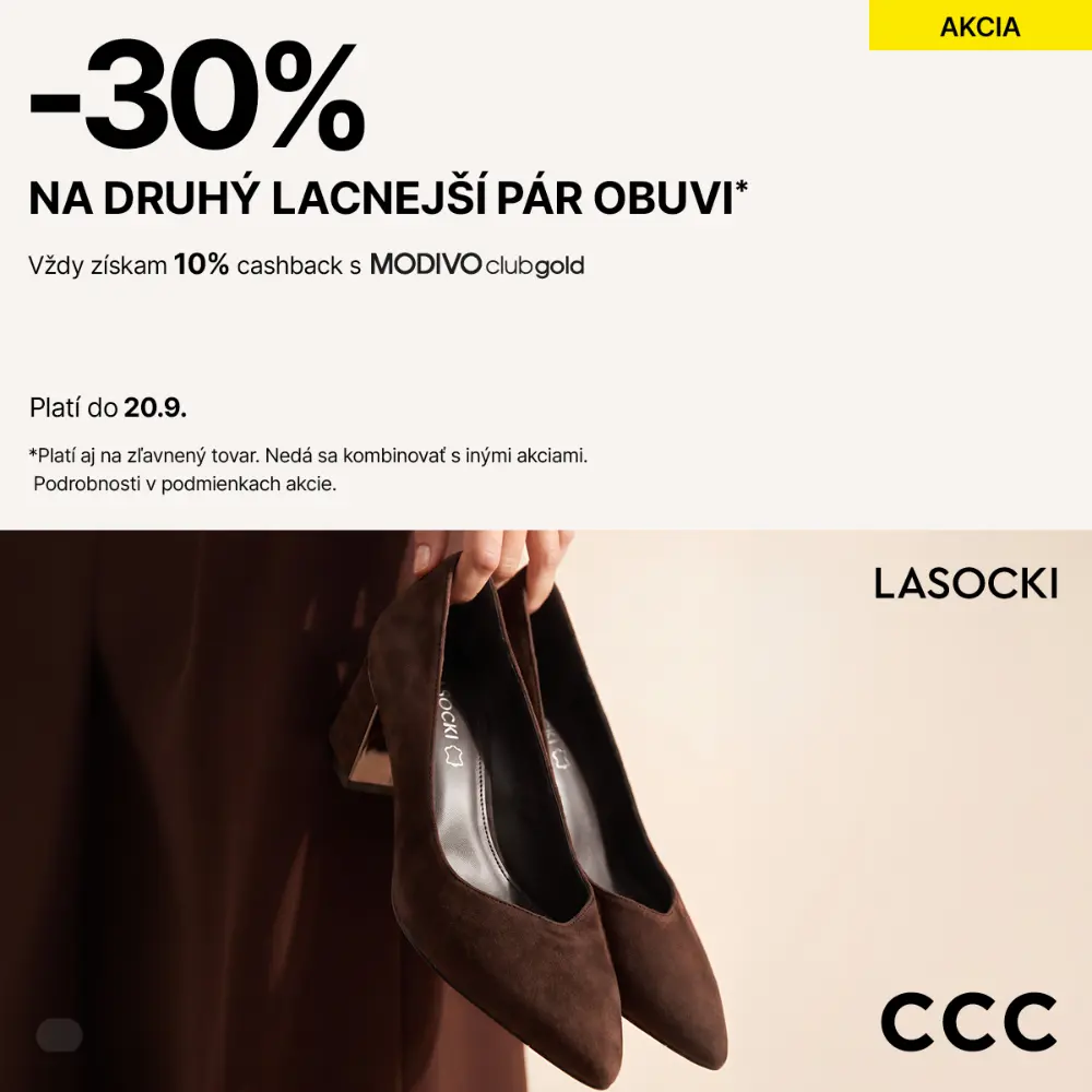 -30 % na druhý lacnejší pár v CCC! - OC Aquario