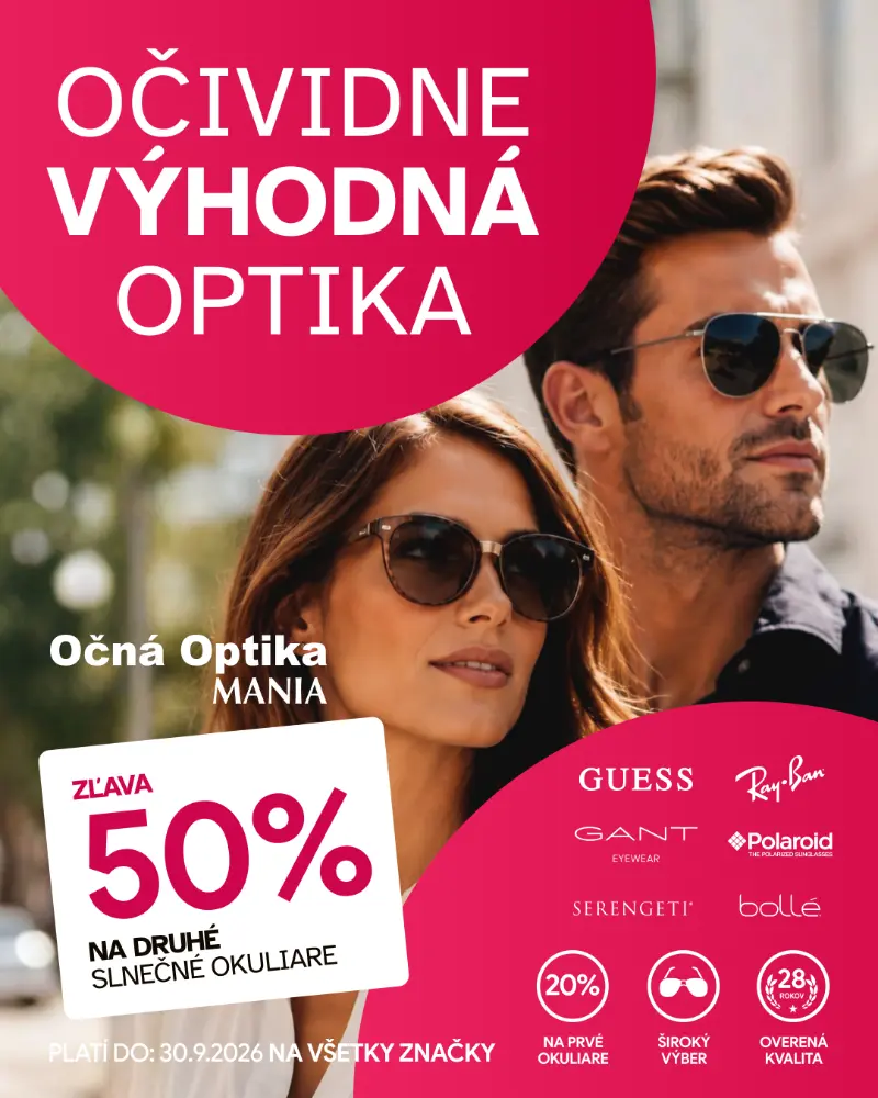 Jedny slnečné okuliare? To je niekedy málo. - Optika Mania - OC Aquario Nové zámky