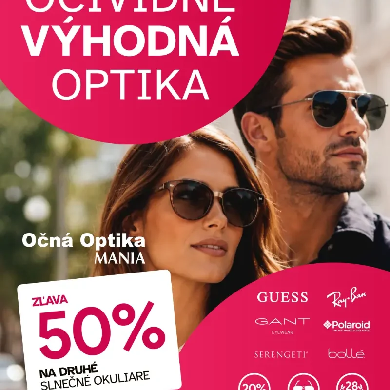 Jedny slnečné okuliare? To je niekedy málo. - Optika Mania - OC Aquario Nové zámky